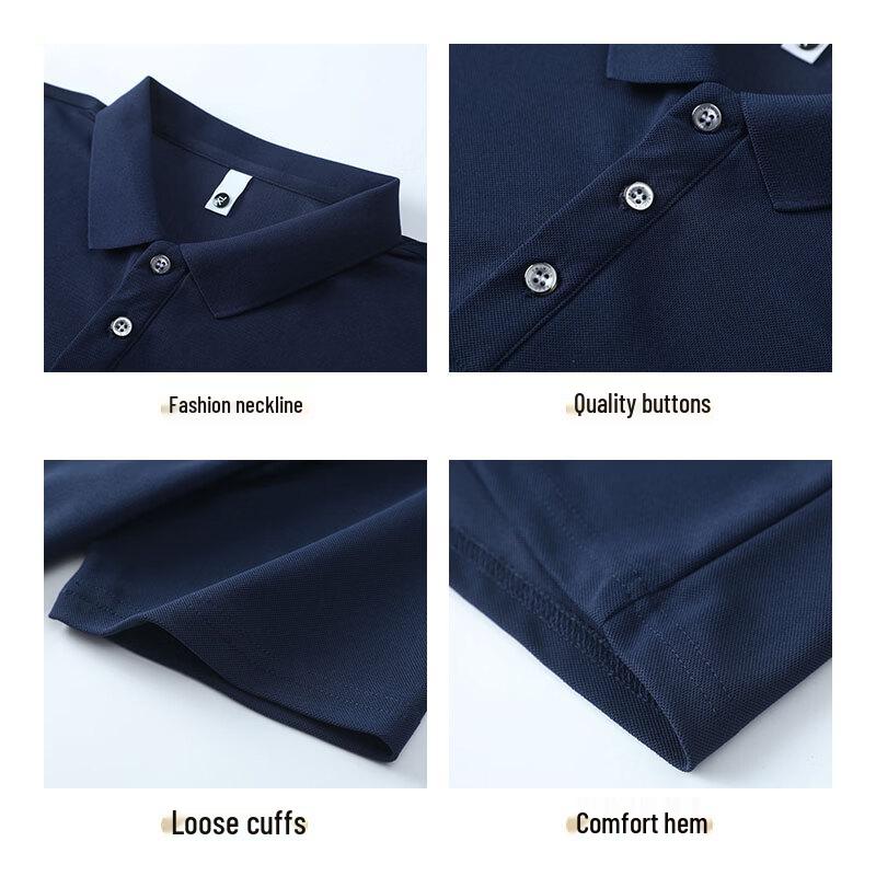 ROMON Men's Ice-Feel Breathable Short-Sleeve Polo Shirt