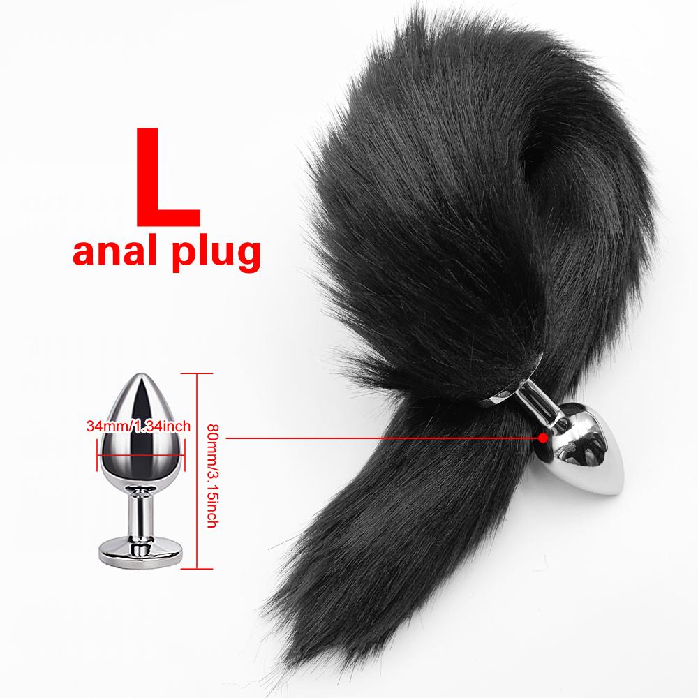 4 Sizes Metal Butt Plug Fox Tail Intimate Toys Anal Extender Dilator Sex Shop Products Erotic Games Goods For Adults