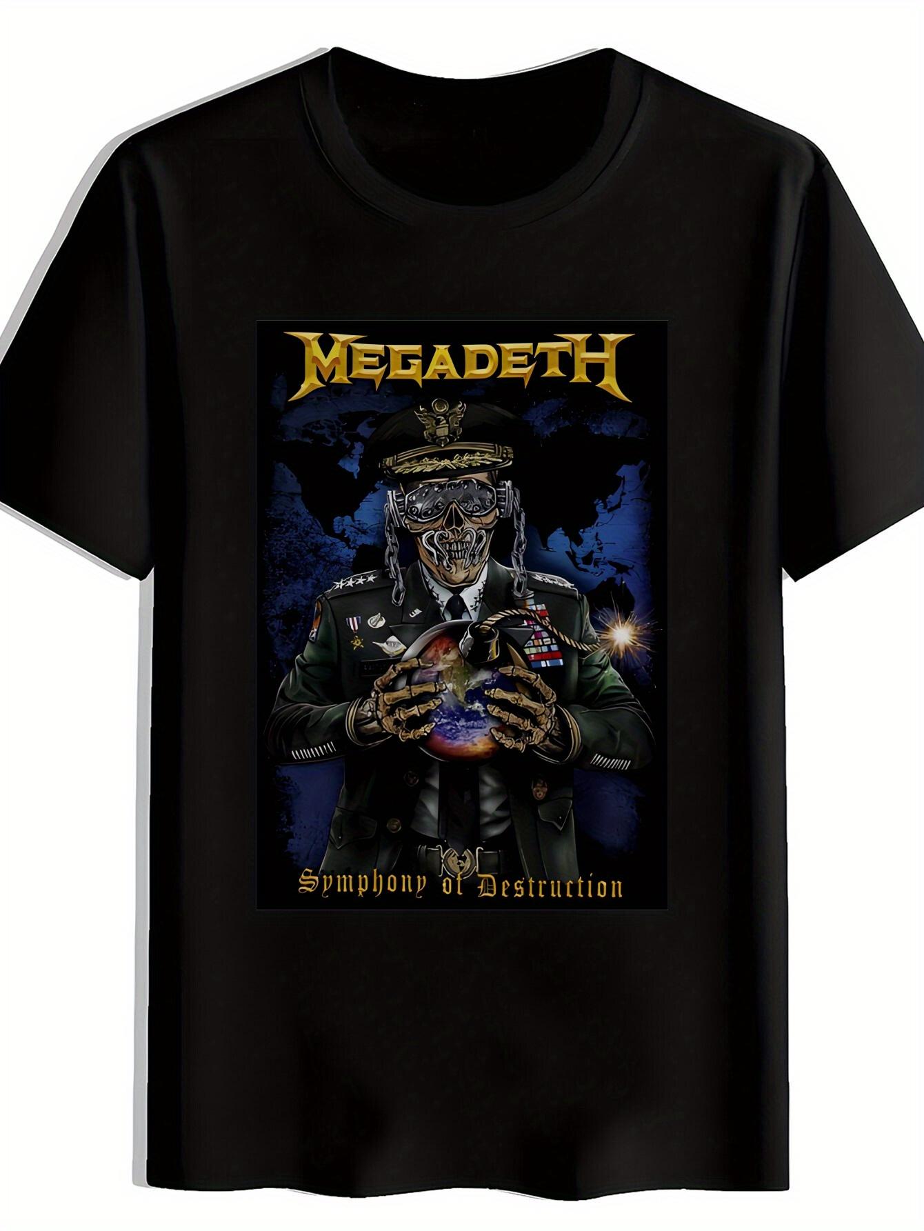 Винтажная футболка с графикой рок-группы - Дизайн Megadeth Symphony of Destruction XXXL
