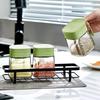 Flip Design Glass Seasoning Jar Safety Seasoning Storage Box Kitchen Seasoning Box  Household