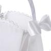 Flower Basket for Wedding with Handle And Ribbons, Gift Girl Bridesmaid