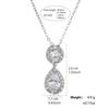 ZAKOL Brand Classic Aesthetic Water Drop CZ Pendant Necklace Shiny Geometric Crystal Wedding Party Zircon for Women Wholesale