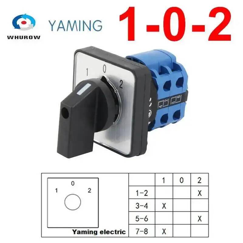 rotary cam switch 660V 20A Electric 8 Terminals LW26-20/2 LW28-20 YMW26 Series Silver Contact Rotary Changeover Cam Switch