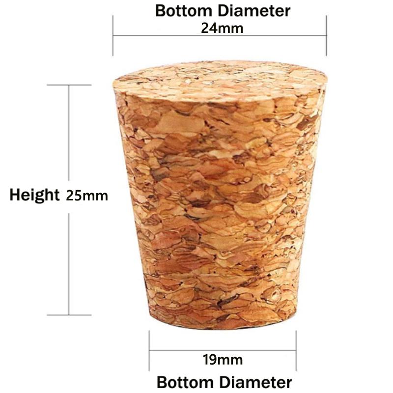 5-10 Stück Korkstopfen Flaschen Korkstopfen Holz Konische Korkstopfen Geeignet für Flaschen Bastelarbeiten und Weinflaschen 7