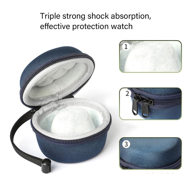Portable Single Watch Storage Case Organizers Secure Zippered Travel Box for Smartwatch Jewelry Small Items Accessories