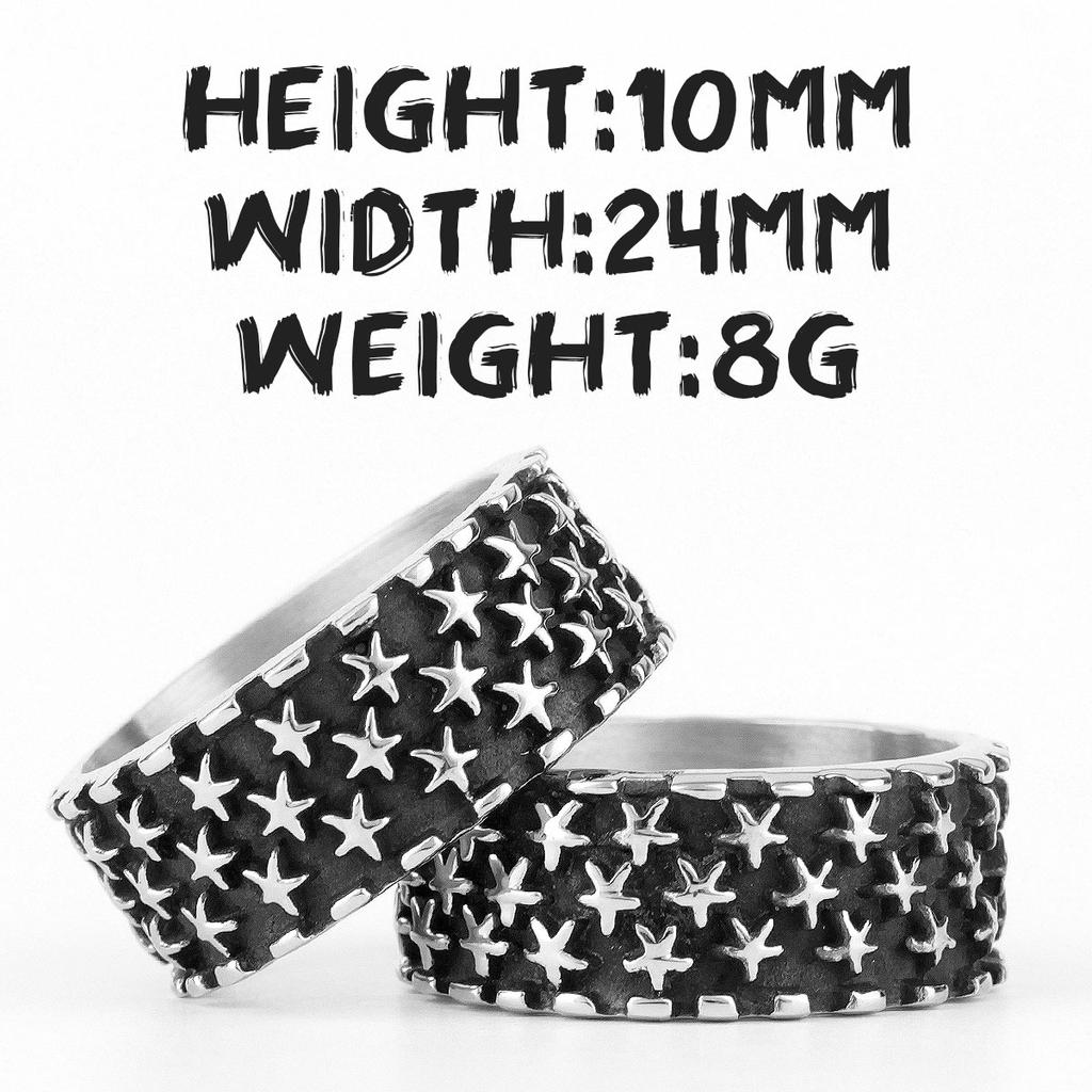Starry Night Star Simple Stainless Steel Women Mens Rings for Couple Lovers Girl Boyfriend Jewelry Creativity Gift