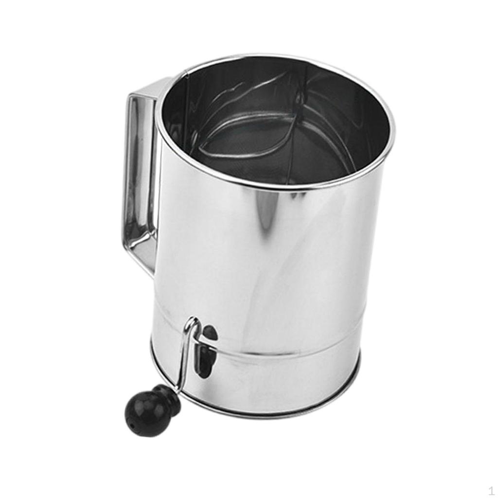 Flour, Hand-cranked Kitchen Supplies, Sugar Mixer with Hand Crank for Decorating Cakes, Tarts,