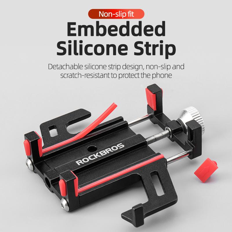 ROCKBROS Phone Holder Motorcycle Electric Bicycle Smartphone CNC Aluminum oy Bracket Five Claws Mechanical Bike Phone Holder