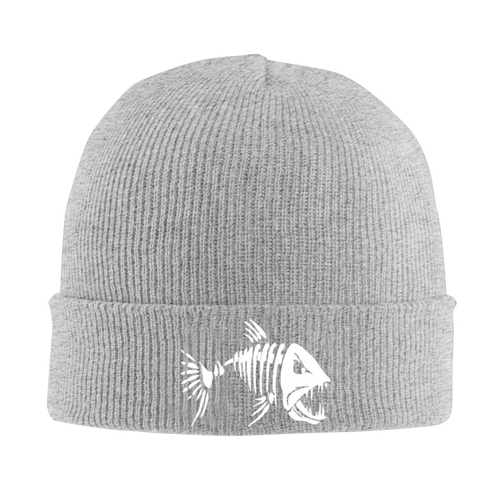 Fishbone Trucker Cap Autumn Winter Unisex Knitted Beanie Hat Warm Casual Beanie Cap Hip-hop Melon Skin Hat