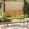 Outdoor Garden Bench Natural 110 x 55.5 x 90 cm Solid Acacia Wood