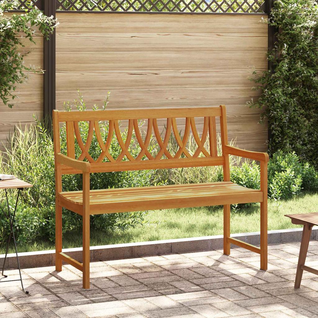 Outdoor Garden Bench Natural 110 x 55.5 x 90 cm Solid Acacia Wood