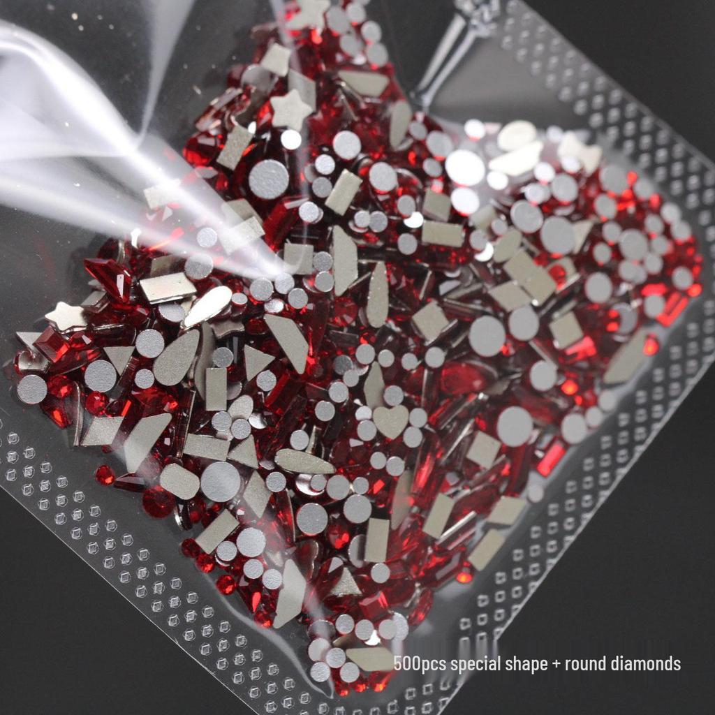 New Year Red Mini & Mixed K9 Rhinestones for Nail Art