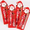 Christmas Gift Set Cartoon Santa Claus Pens Writing Pencils Creative Stationery Kids Multi-Color Marker School Supplies Snowman