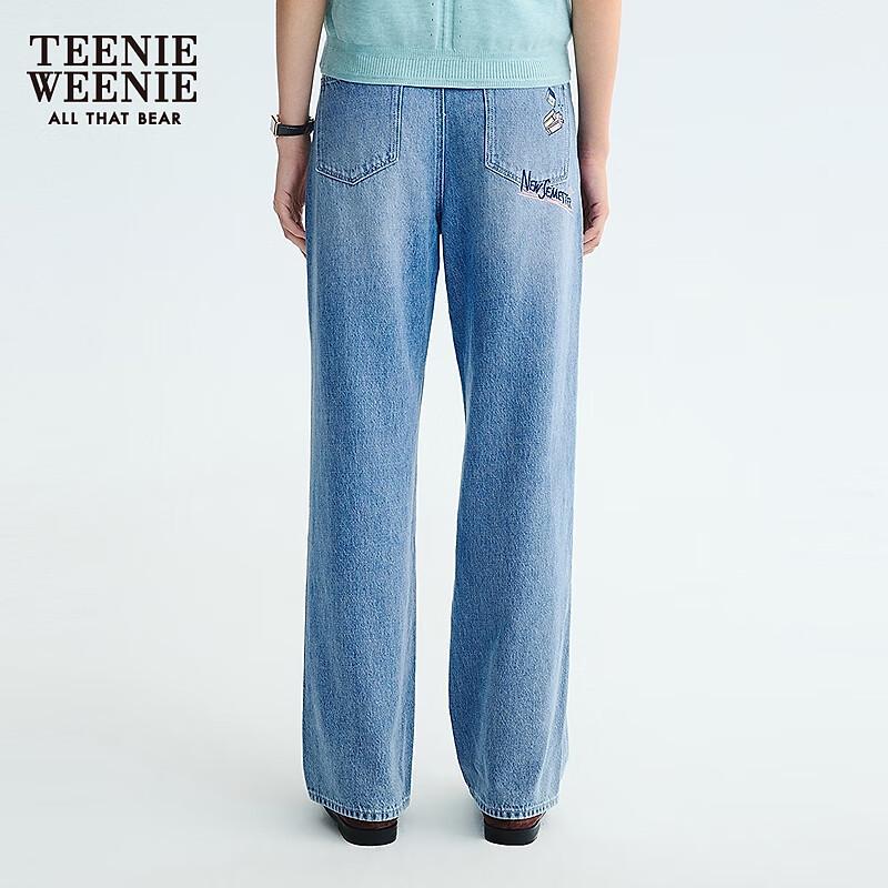 Teenie Weenie Women's Embroidered Ripped Jeans