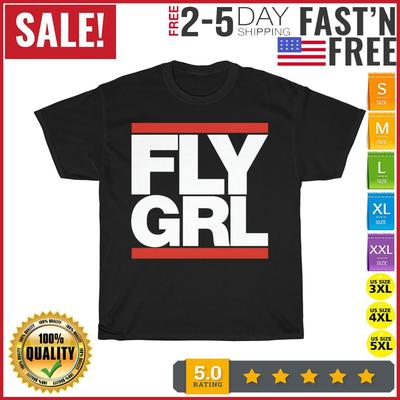 Fly GRL Vintage T-Shirt Herrenmode Damen Kind T-Shirt Kurzarm Baumwolle