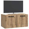 Wall Mounted TV Cabinet Artisan Oak 59.5 x 31 x 30 cm