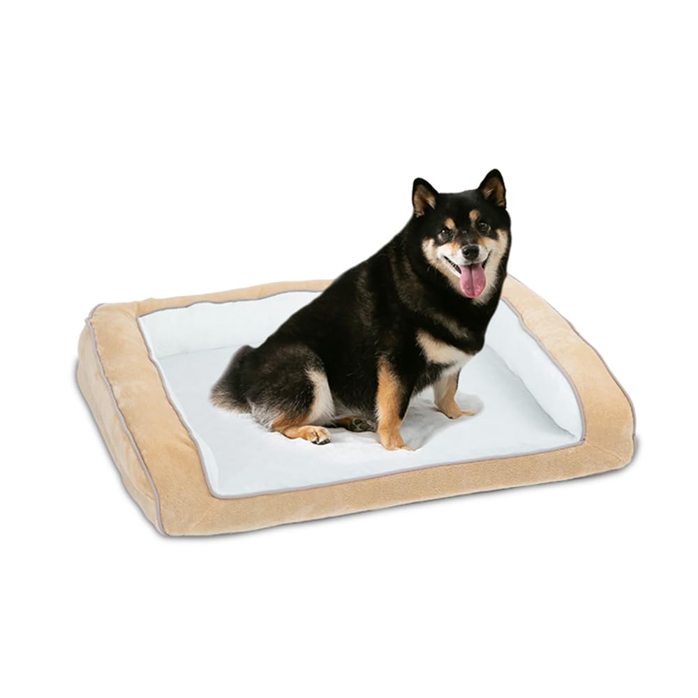 Iris Plaza Removable Cover Pet Bed, Large, Beige