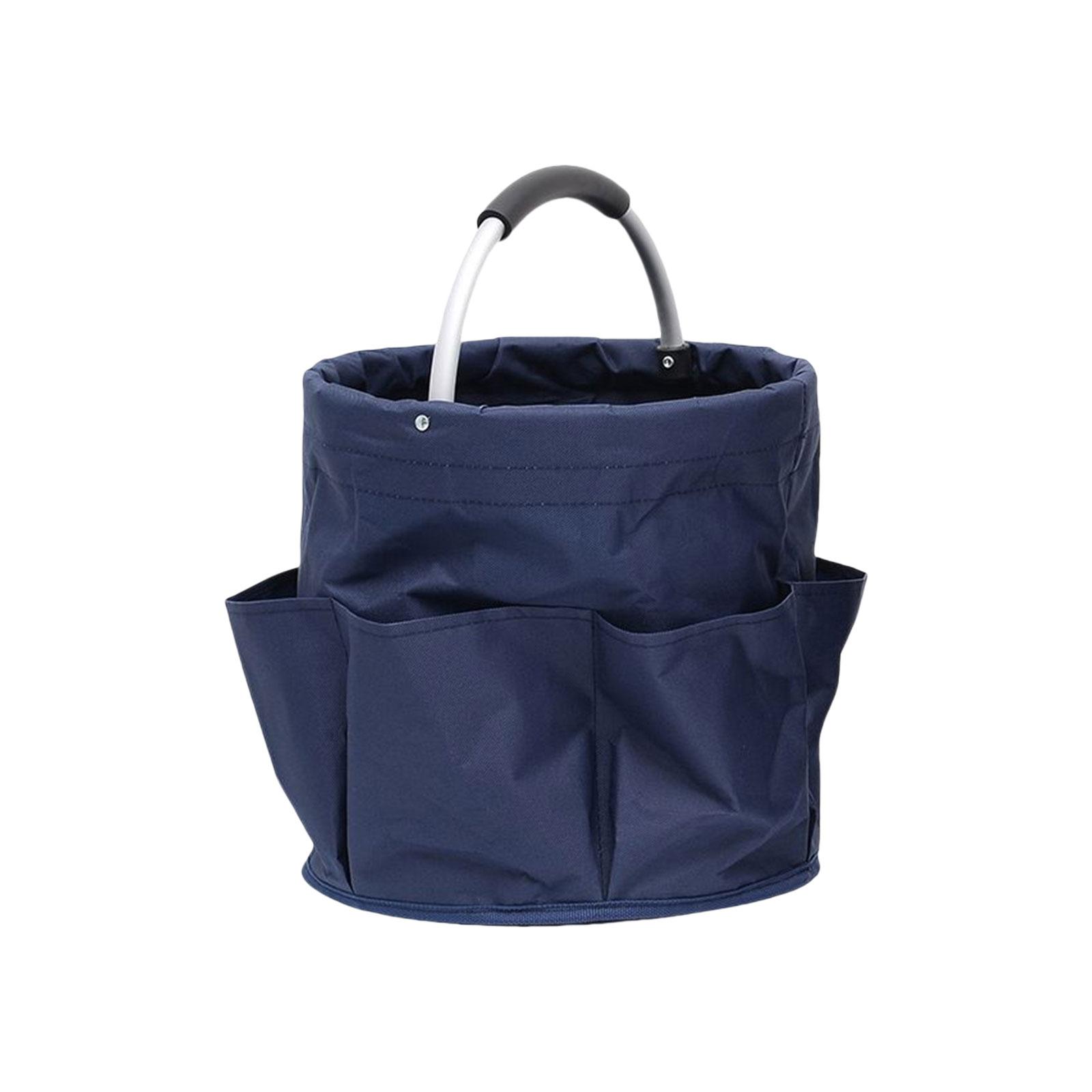 

Складная сумка-органайзер для пикника с внешним карманом, ручкой из ЭВА, брызгозащищенная корзина, корзина для хранения большой вместимости темно-синий