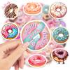 Cute Donut Dessert Stickers DIY Kids Toy Gift Decal for Phones Laptops Cars Scrapbooking Luggage Decorative Graffiti  Waterproof