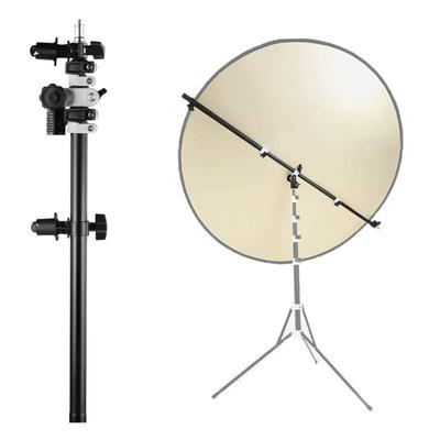 Selens Reflector Multifunctional Reflector Adjustable Length Boom Suitable for Studio Suitable for Holder, Holder, 360° Rotatable, 55-135cm, Arm,