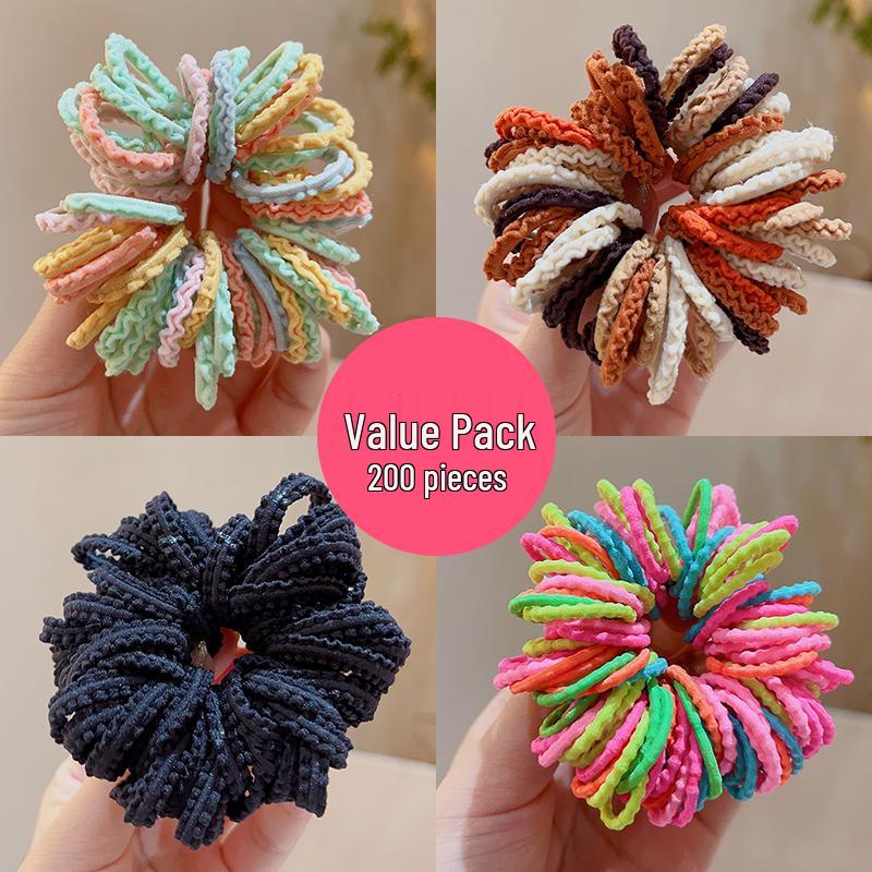 Colorful Kids' Hair Ties: Elastic Lace Scrunchies & Durable Headbands