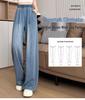 Women's Tencel Ice Silk High-Waist Summer Jeans - 2025 New, Thin, Straight, Elastic Waist, Narrow & Wide Leg Options