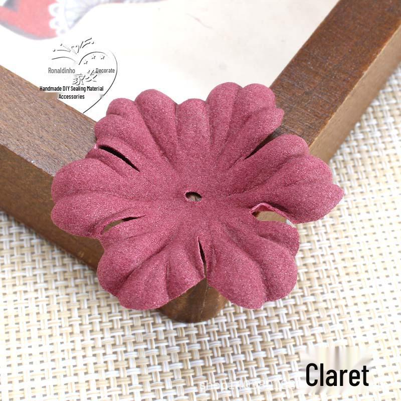 Handmade Plum Blossom Microfiber Hair Accessories & DIY Craft Materials 50 pieces