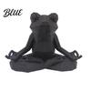 Easy Care Frog Faceted Nordic Sculpture Printed 3D Sculpture Yoga Meditating Figurine Style Desk Decor Sit in Meditation Statue