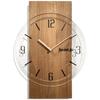 Wooden wall clock Geometric 40cm transparent dial