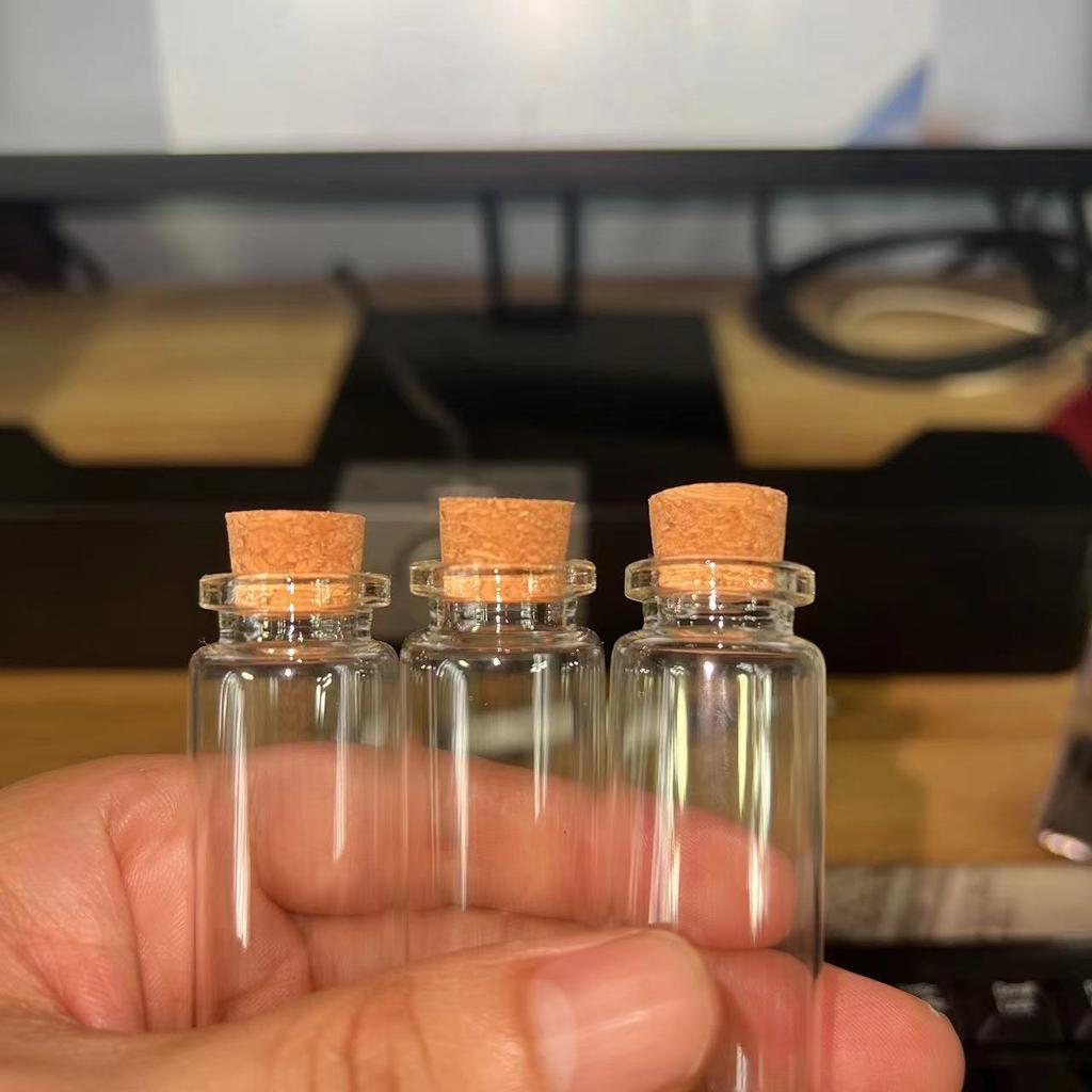 50 Pcs 12ml 15ml 20ml 25ml 30ml Decor Glass Bottles With Cork 22×60mm Diy Crafts Tiny Glass Jars Test tube Mini Vials Wish Gift