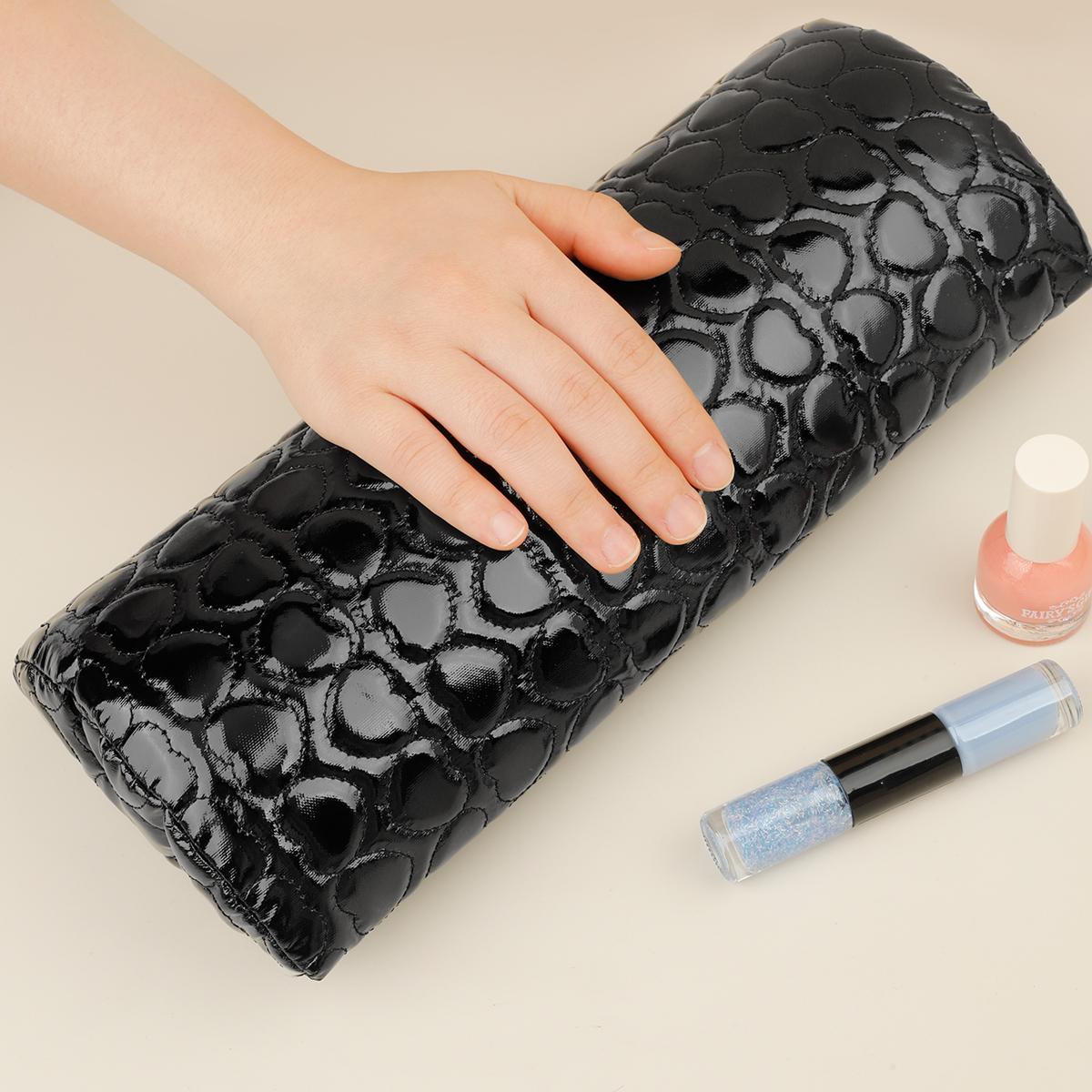 

1 pcs Manicure Hand Pillow Cushion Hand Pillow Square Heart Leather Hand Pillow Nail Salon Nail Tools чёрный