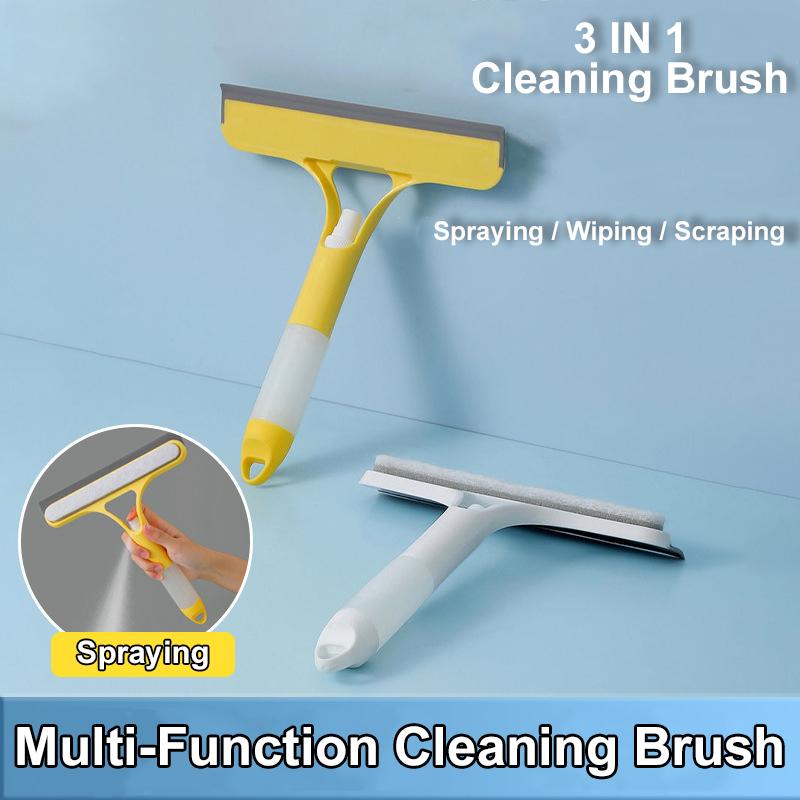 3 In 1 Glass Cleaning with Spray Bottle Wipe Shower Screen Window Tool Multi-Purpose Car Windshield Cleaner Washing Accessories