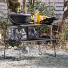 CAMPING MOON Estante apilable de malla para mesa plegable de metal expandido, color negro, Black Gear de 2 piezas (Conjunto T-238-BK)