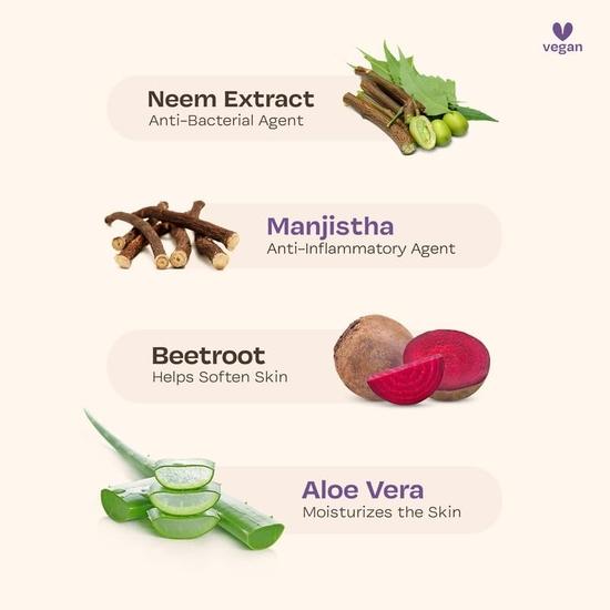 Maate Baby Body Wash for Bath (50 Ml) | from Beetroot, Aloe Vera, Manjistha & Neem Extracts | for Dry & Sensitive Skin | Soothes & Nourishes Kids Skin