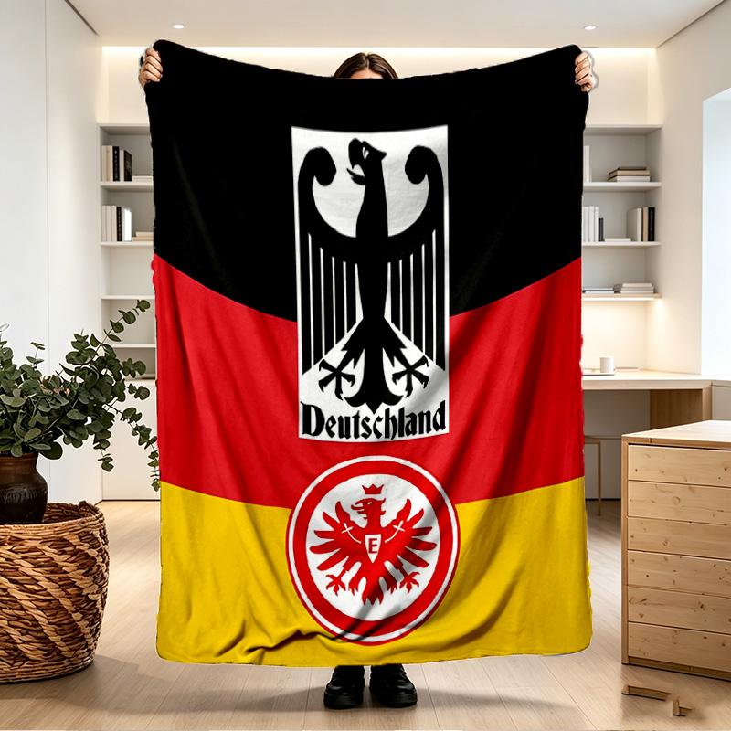 Eintracht Frankfurt Decke mit Aufdruck - Weich & Bequem, für Schlafzimmer, Reisen, Sofa, Heimdekoration - Geburtstags-Weihnachtsgeschenk für Freund