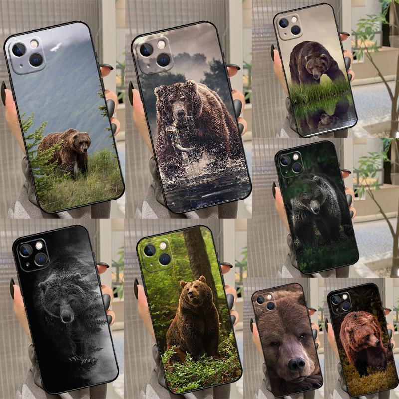 Grizzly Bear Phone Case For iPhone 17 17Air 16 15 14 13 11 12 Pro Max 12 13 Mini 16E Shockproof Cover
