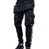 Spring and Autumn Workwear Pants Men's Fashion Brand Elastic Multi-Bag Reflective Straight Sports Fitness Casual Trousers