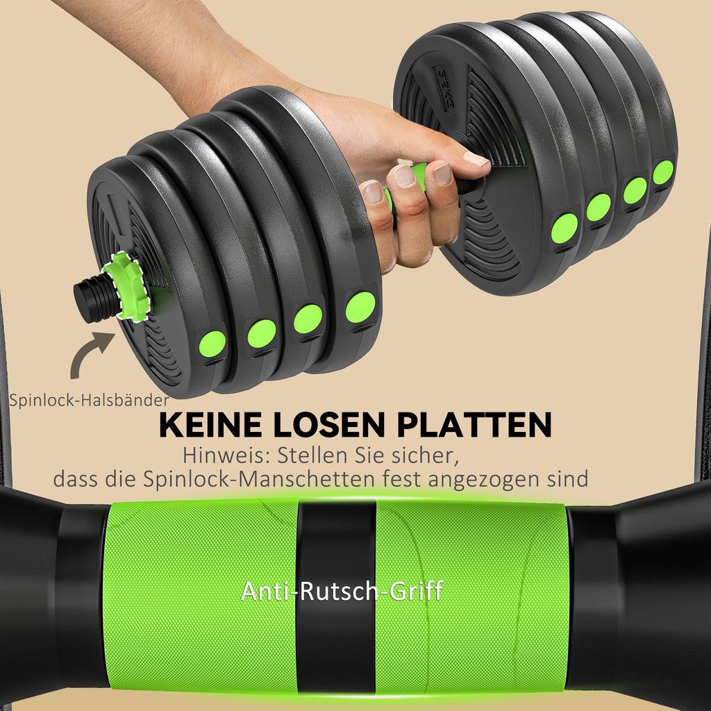 Adjustable Dumbbell Set 30 KG Dumbbell Set Dumbbells Barbells Weight Set for Strength Training