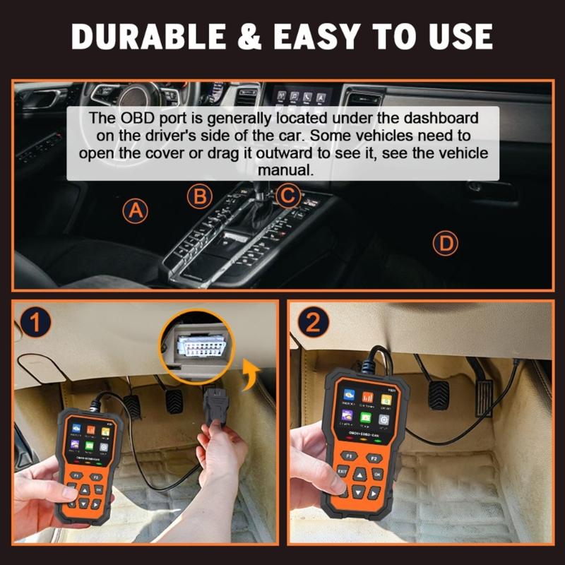 V521 Car Fault Code Scanners Diagnostic Tool, Clear Error Codes, Suitable for Quick Error Detection Trouble Code Erasing