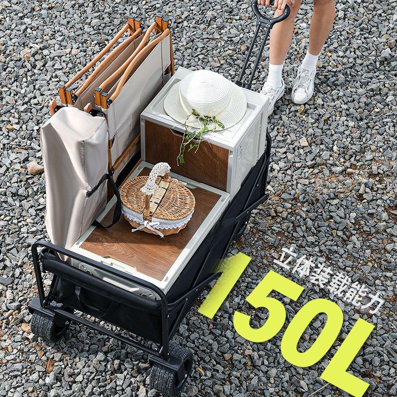 Outdoor Folding Utility Wagon with Table Function