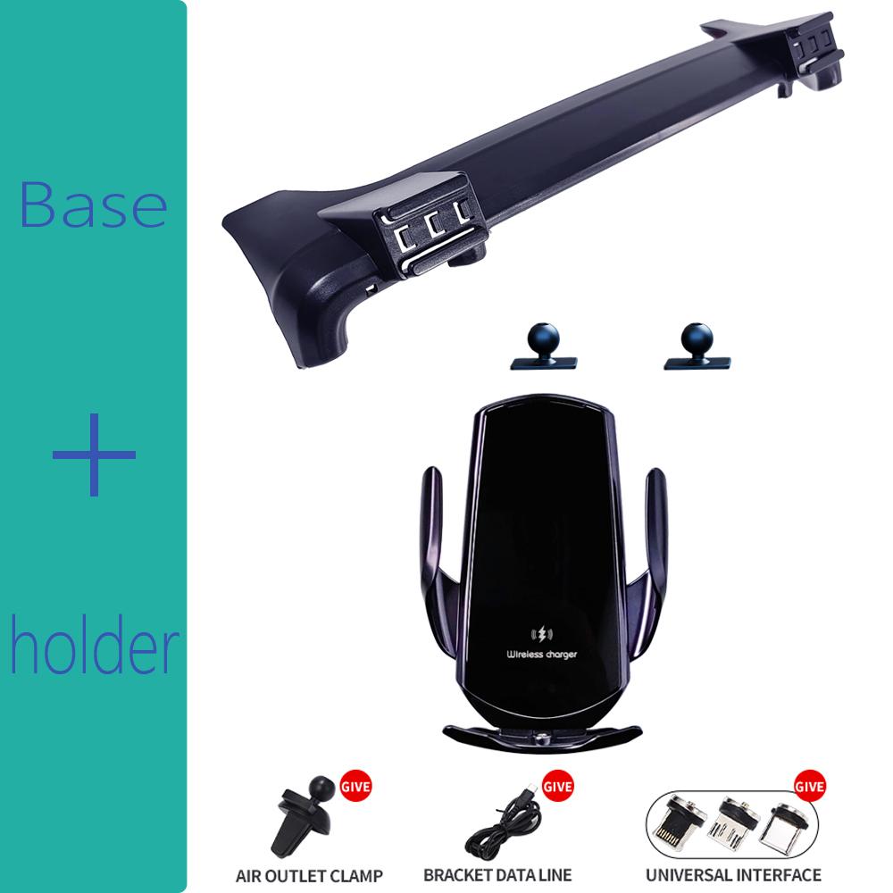 Car Phone Holder For Ford Ranger T9 Everest 2023 2024 Screen Fixed Base Wireless Charging Stand Car Mobile Phone Mounts Charger