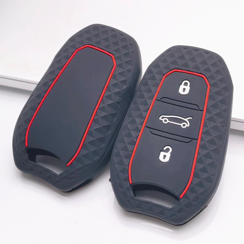 Key Fob Cover for Peugeot 3008 5008 208 308 408 508 4008 C3 Anti-Scratch Surface Shockproof Structure Soft Grip Texture Easy Install Design