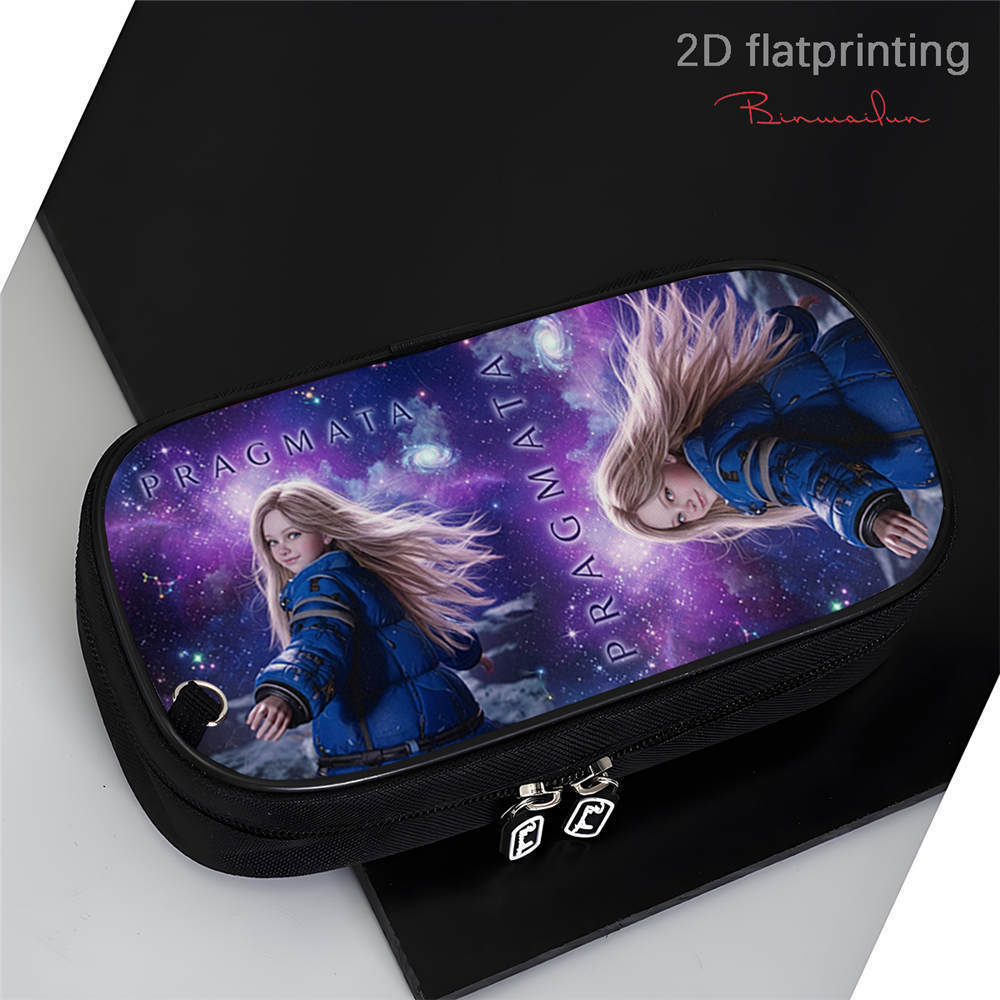 Pragmata Hugh Diana Large Capacity Oxford Fabric Pencil Case With Durable Storage For Students