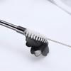 Cherry Blossom Straw Spoon Set with Cleaning Brush Stirring Spoon 304 Stainless Steel Summer Drink Cocktail Party BarAccessories