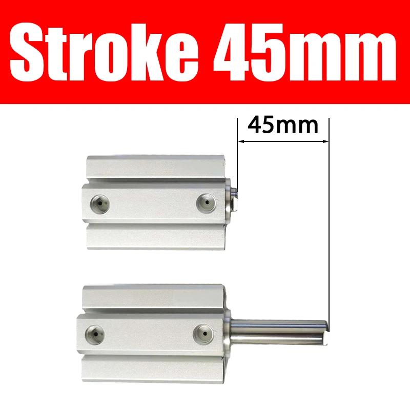 SDA 16 20 25 32 40 50 63 80 100mm Bore Compact Thin Air Cylinder 5-100mm Stroke Double Action Aluminium Pneumatic Cylinder