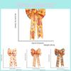 Colorful Thanksgiving Maple Leaf And Pumpkin Bow Set For Seasonal Celebrations