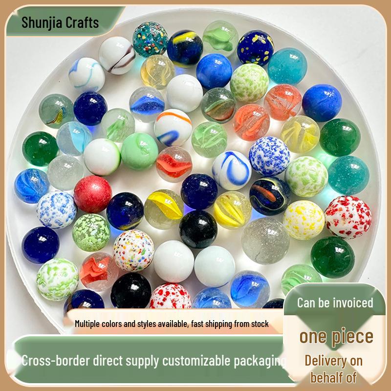 16MM Nostalgic Colored Marbles: Children s Checkers, Craft Glass Beads, Decorative Toy Gift