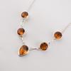 Natural Citrine Gemstone Silver Necklace 16-18" 925 Sterling Silver Handmade Jewelry For Wedding RN-3-3