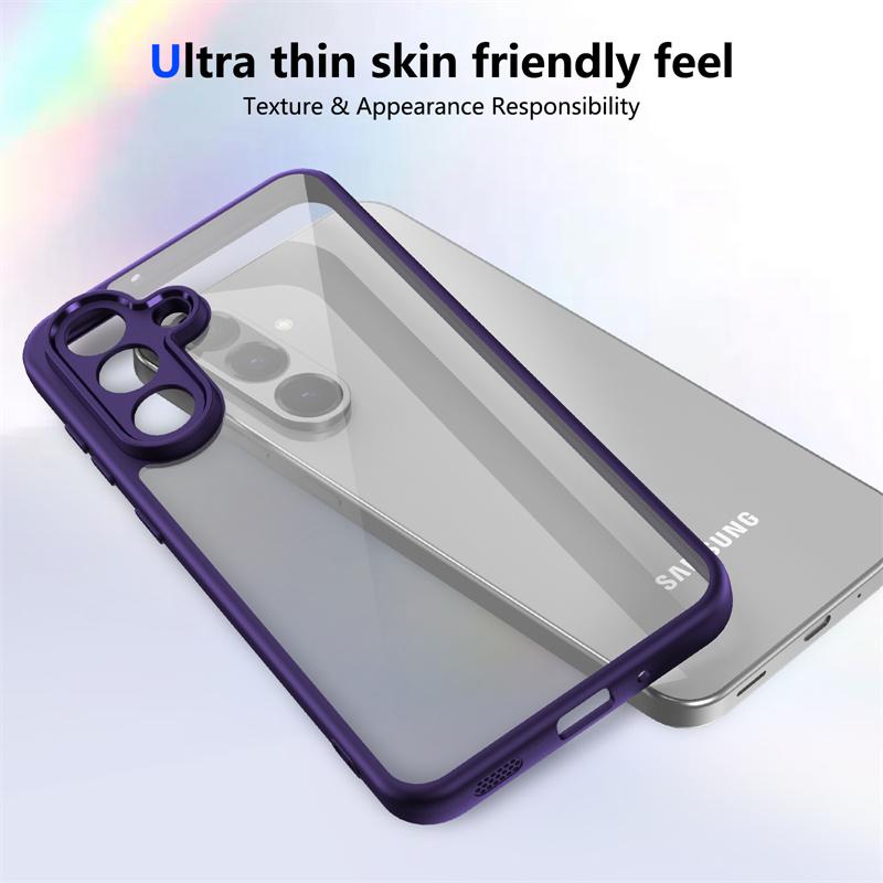 For Samsung Galaxy M56 5G Case Plating Silicone Bumper Shockproof Clear Back Cover Hard Phone Case for Samsung Galaxy M56 5G