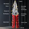 Inductive Wire Stripping Pliers Non-Slip Handle Industrial Grade Cutting Crimping Tool for Factory Electrical Assembly